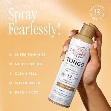 Grand Tongo DEET-Free Insect Repellent, The 12 Hour Protection, DEET Alternative – Fragrance Free