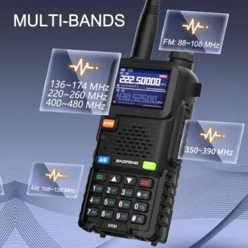 BAOFENG 5RM Ham Radio 10W Handheld (Upgraded of UV-5R) Walkie Talkies Long Range NOAA Weather Receiver Two Way Radio UV5R for Adults Camping Hunting Hiking, Frequency Copy, USB C Charger, 999CH