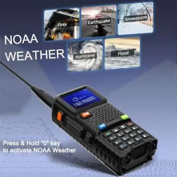 BAOFENG 5RM Ham Radio 10W Handheld (Upgraded of UV-5R) Walkie Talkies Long Range NOAA Weather Receiver Two Way Radio UV5R for Adults Camping Hunting Hiking, Frequency Copy, USB C Charger, 999CH