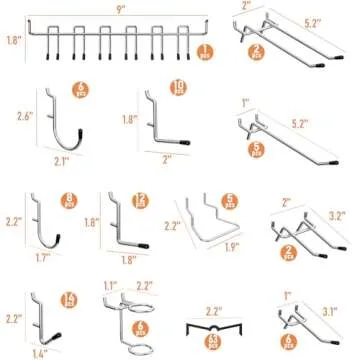 INCLY 143PCS Pegboard Hooks Organizer Accessories Set, Including 3 Packs Pegboard Baskets S/M/L, Peg Board Hooks Accessory Kit Hanging Tools for Garage Storage Wall Attachment