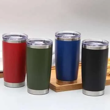 Colorful 20oz Stainless Steel Double Wall Tumbler Grape