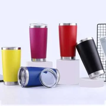 Colorful 20oz Stainless Steel Double Wall Tumbler Grape