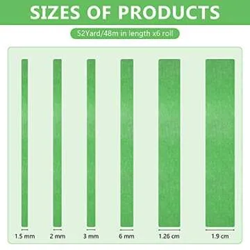 Chinco 6 Rolls Pinstripe Tape for Precise Automotive Masking and DIY Art Projects