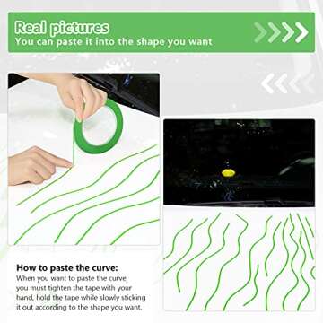 Chinco Pinstripe Tape 6 Rolls for DIY Projects & Car Customization