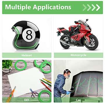 Chinco Pinstripe Tape 6 Rolls for DIY Projects & Car Customization