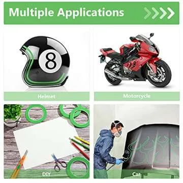 Chinco Pinstripe Tape 6 Rolls for DIY Projects & Car Customization