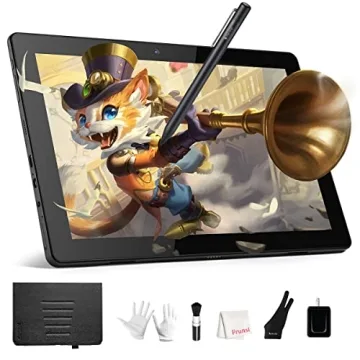 Frunsi Standalone Drawing Tablet with No Computer Needed, 10 inch Drawing Tablet with Screen, Sensit...
