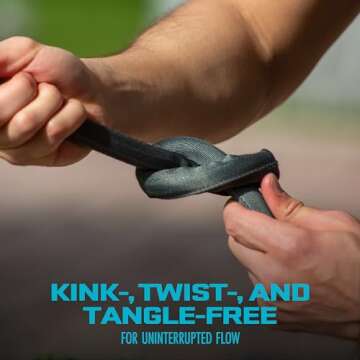 Aqua Joe AJFJH25-58-PRO FiberJacket Non-Expanding Kink-Free Garden, RV, Marine and Camper Hose, Ultra-Lightweight, Drinking Water Safe, ft, 25-Foot x 5/8-Inch