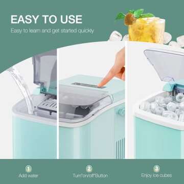 Compact Portable Ice Maker for Home and Parties