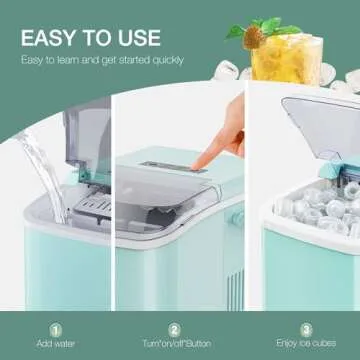 Compact Portable Ice Maker for Home and Parties