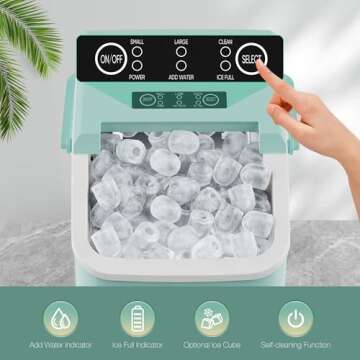 Compact Portable Ice Maker for Home and Parties