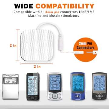 TENS Unit Replacement Pads 2X2, Latex Free 24PCS