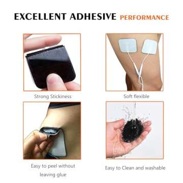 TENS Unit Replacement Pads 2X2, Latex Free 24PCS