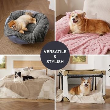 Soft Washable Pet Blankets - Cozy Fleece for Small Dogs