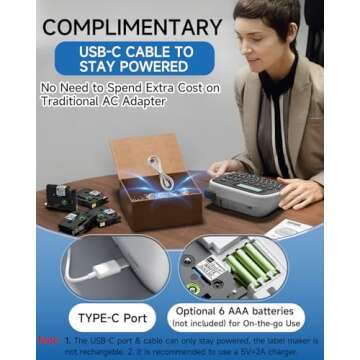 Vixic Label Makers D210S: Portable & Waterproof Label Maker for Organization