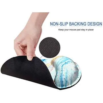 Hiyong Memory Foam Mouse Pad and Keyboard Pad Set - Lightweight for Easy Typing & Pain Relief - Ergonomic for Laptop, Desktop, Game, Office