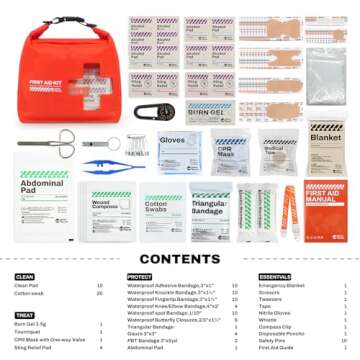 RHINO RESCUE Waterproof First Aid Kit for Safe Adventures