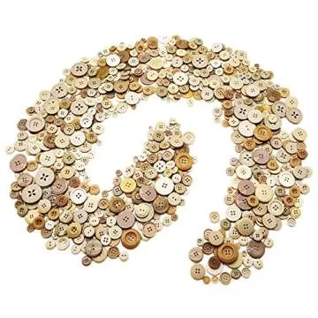 600-700Pcs Light Brown Buttons for Crafts Bulk Assorted Brown Craft Buttons for Art, DIY Crafting, Christmas Decoration