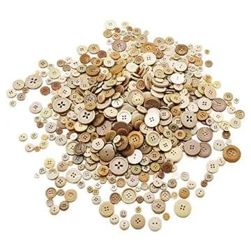 600-700Pcs Light Brown Buttons for Crafts Bulk Assorted Brown Craft Buttons for Art, DIY Crafting, Christmas Decoration