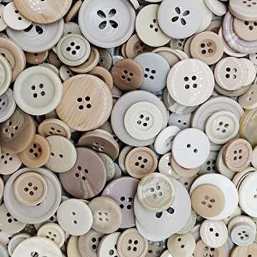 600-700Pcs Light Brown Buttons for Crafts Bulk Assorted Brown Craft Buttons for Art, DIY Crafting, Christmas Decoration