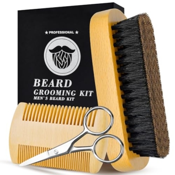 Valentine's Day Gifts for Him: Beard Brush and Grooming Set for Men