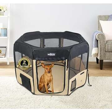 EliteField 2-Door Soft Pet Playpen (2 Year Warranty), Exercise Pen, Multiple Sizes and Colors Availa...