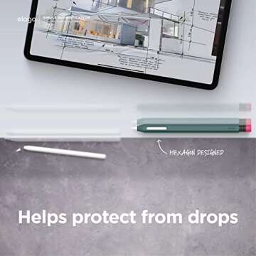 elago Classic Case Compatible with Apple Pencil 2nd Generation - Classic Design - Compatible with Magnetic Charging and Double Tap (Read Installation Instructions - Midnight Green)