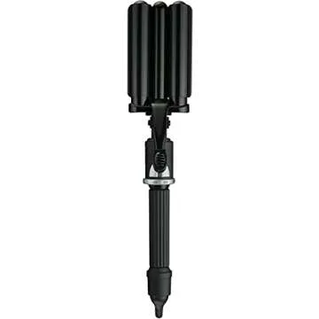 BabylissPRO Porcelain Ceramic Triple Barrel Waver, Black