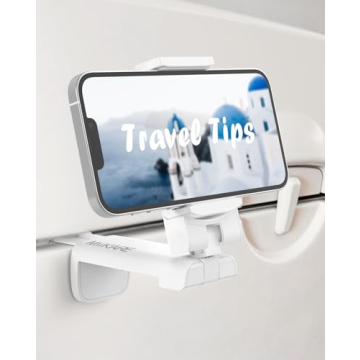 MiiKARE Airplane Travel Essentials Phone Holder, Universal Handsfree Phone Mount for Flying with 360...
