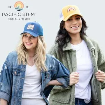 PACIFIC BRIM Women's Adjustable Cap Mesh Side Panels Trucker Hat - Bad Hair Day