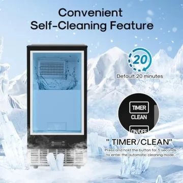 ICEPURE Under Counter Ice Maker with Self-Cleaning 15 inch Ice Maker