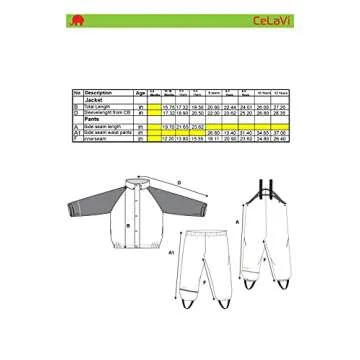 CeLaVi Kids Waterproof Rain and Snow Suit - Sizes 1-10