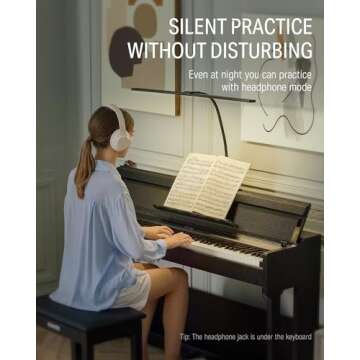 Donner DDP-90 Digital Piano, 88 Key Weighted Piano Keyboard for Beginner/Professional W/Three Pedals, Supports U-disk Music Playing, PC/Tablet/Cell Phone Connecting, Audio In/Output