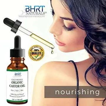 Organic Castor Oil for Eyelashes and Eyebrows With Applicator Kit - 100% Pure, Cold Pressed, Hexane Free - Stimulate Growth for Eyelashes, Eyebrows, Hair - 2 Ounces (60 ML)