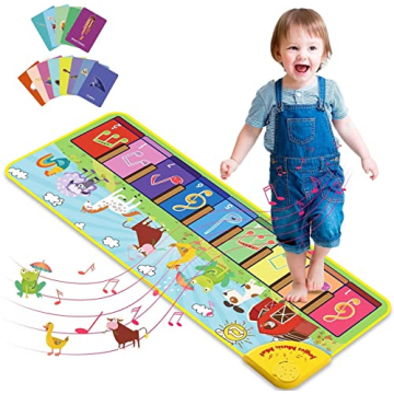 Joyjoz Baby Musical Mats with 25 Music Sounds, Musical Toys Child Floor Piano Keyboard Mat Carpet An...