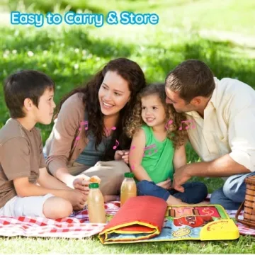 Joyjoz Baby Musical Mats with 25 Music Sounds, Musical Toys Child Floor Piano Keyboard Mat Carpet Animal Blanket Touch Playmat Early Education Toys for Baby Girls Boys Toddlers (1 to 5 Years Old)