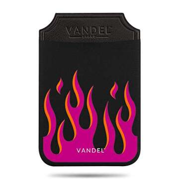 VANDEL Pocket – Stick-On Fabric Phone Wallet Stick On for Women, Cute Credit Card Holder for Case, Back of Phone Fabric Sleeve for iPhone Pocket Sticker, Stretchy Sticky Wallet Case