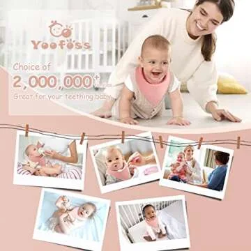 Yoofoss Muslin Baby Bibs 100% Cotton Baby Bandana Drool Bibs for Boys Girls, 10 Pack Drooling Bibs