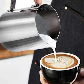 ENLOY Milk Frothing Pitcher - Perfect for Latte Art Mixing