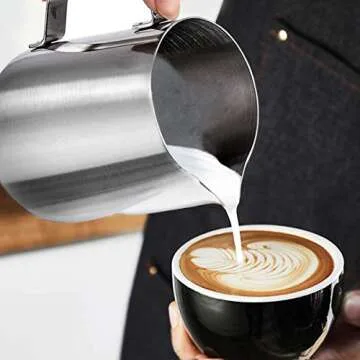 ENLOY Milk Frothing Pitcher - Perfect for Latte Art Mixing