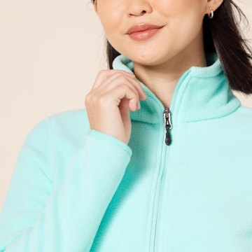 Amazon Essentials Women's Classic-Fit Full-Zip Polar Soft Fleece Jacket (Available in Plus Size), Aqua Blue, Small