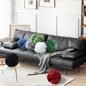 Knot Pillow Ball-Shaped Decorative Throw Pillow - Pearl Pink