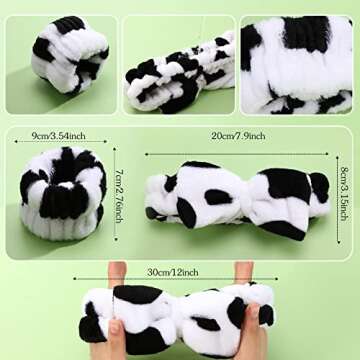 Hanaive Headbands for Women for Washing Face Spa Headband and Wristbands, Makeup Headband for Washing Face, Soft Facial Makeup Head Band, Shower Skin Care Hair Supplies