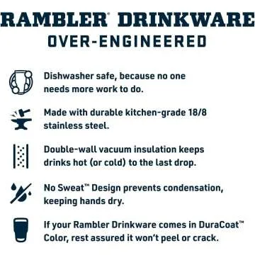 YETI Rambler 24 oz Stainless Steel Mug with Lid