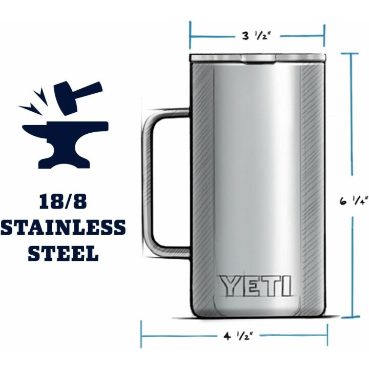 YETI Rambler 24 oz Stainless Steel Mug with Lid