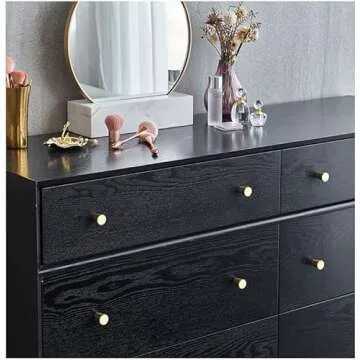 RZDEAL 4Pcs 0.79"x0.98" Solid Brass Cabinet Knobs Handle Cone Shoe Book Drawer Knob Handle (Brass)