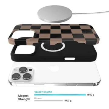 Stylish Velvet Caviar Checkered iPhone 16 Pro Case