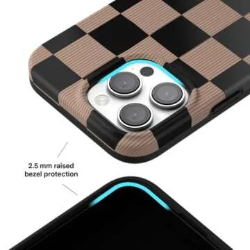 Stylish Velvet Caviar Checkered iPhone 16 Pro Case
