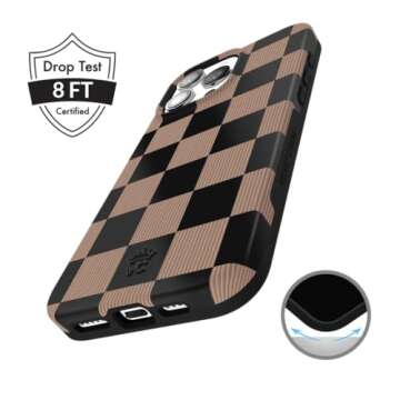 Stylish Velvet Caviar Checkered iPhone 16 Pro Case