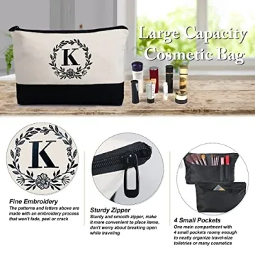 Chic BeeGreen Personalized Canvas Tote & Makeup Bag
